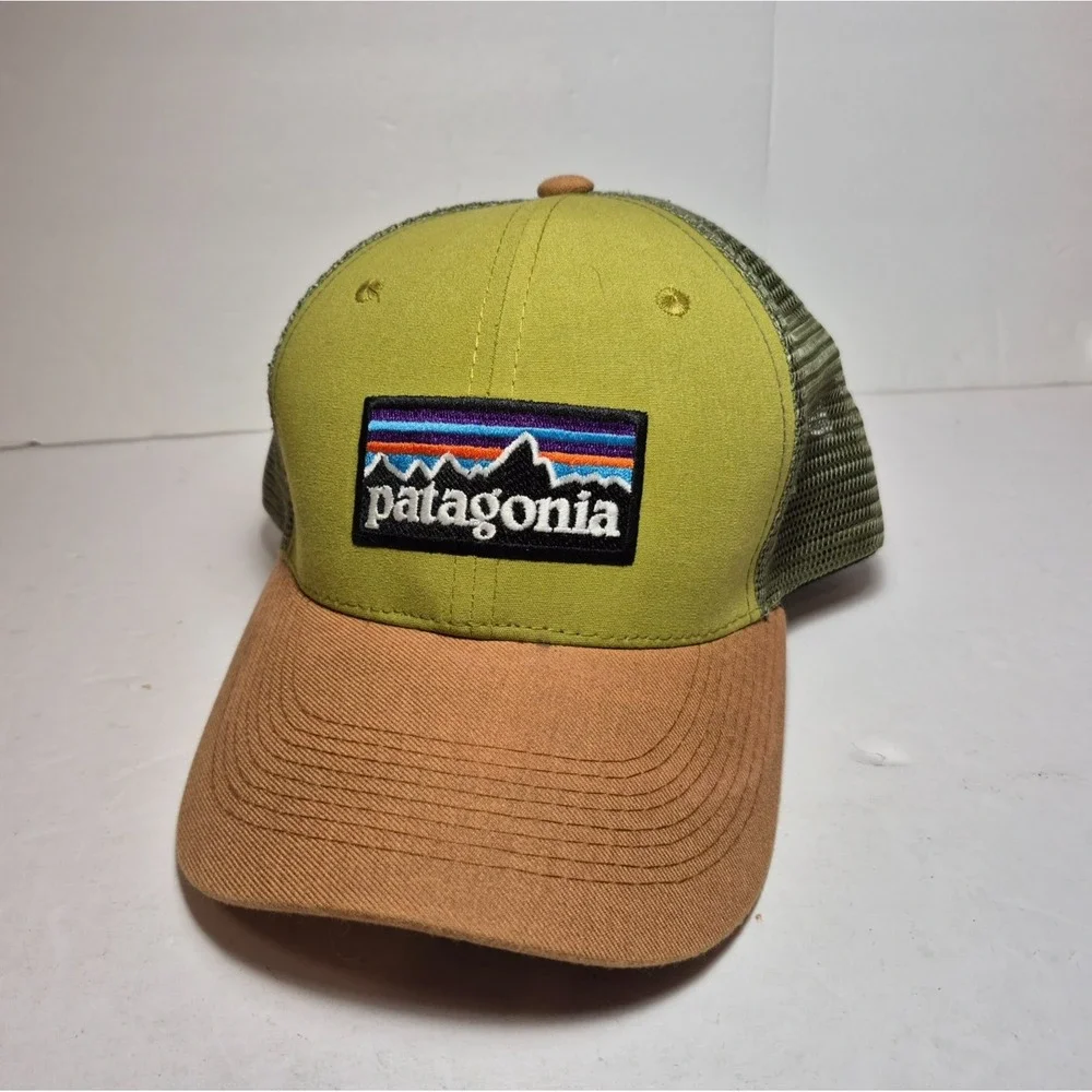 Patagonia Airfarer Hat Cap Snapback Trucker Brown Green Unisex Adult Hiking